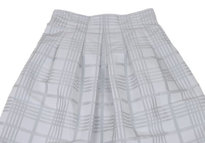 NARACAMICIE Graph Check Pleated Skirt Silver Size 2