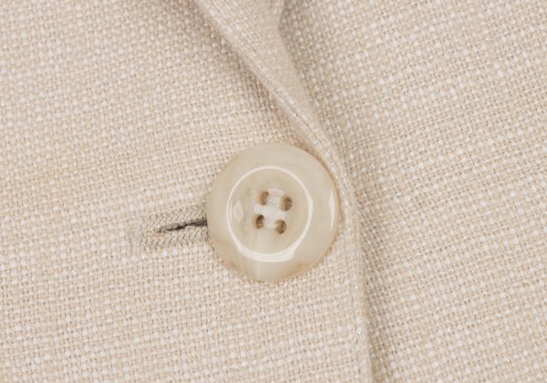 NARACAMICIE Lame Cotton Blend Tailored Blazer Beige Size 2