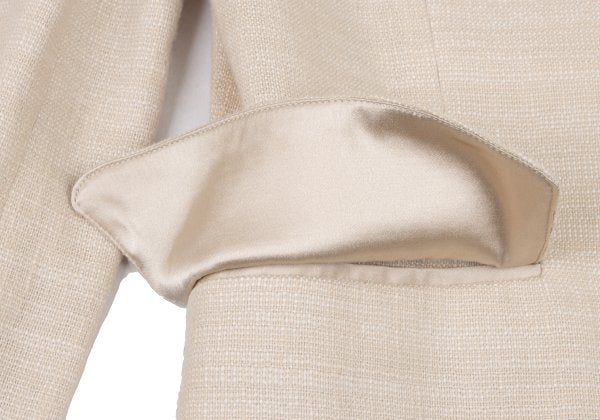 NARACAMICIE Lame Cotton Blend Tailored Blazer Beige Size 2