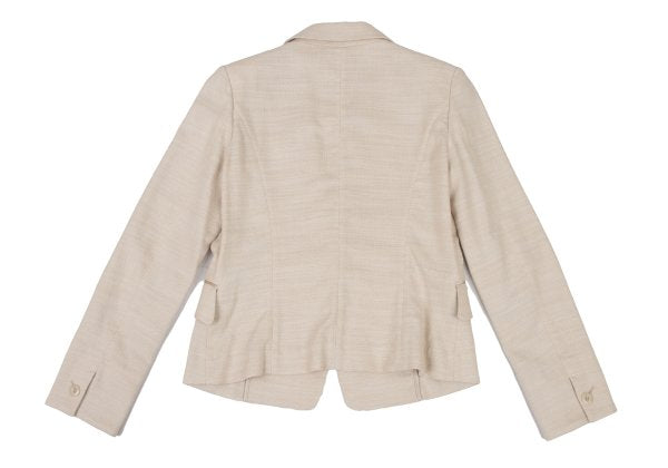 NARACAMICIE Lame Cotton Blend Tailored Blazer Beige Size 2