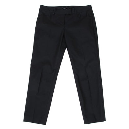 Theory Stretch Cotton Center Pleat Pants Black Size 2