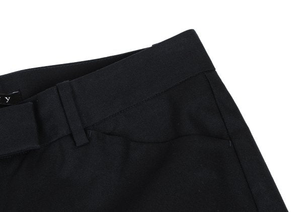Theory Stretch Cotton Center Pleat Pants Black Size 2