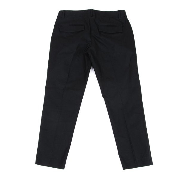 Theory Stretch Cotton Center Pleat Pants Black Size 2