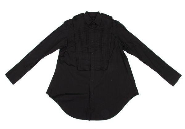 Yohji Yamamoto FEMME Pleated Cotton Long Shirt Black Size 2