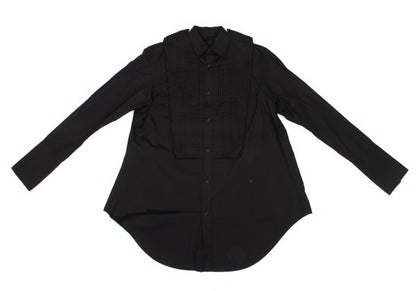 Yohji Yamamoto FEMME Pleated Cotton Long Shirt Black Size 2