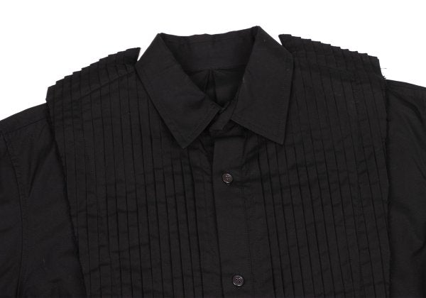 Yohji Yamamoto FEMME Pleated Cotton Long Shirt Black Size 2