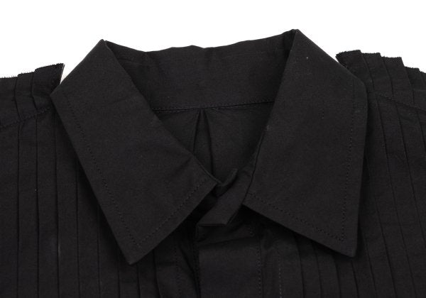 Yohji Yamamoto FEMME Pleated Cotton Long Shirt Black Size 2
