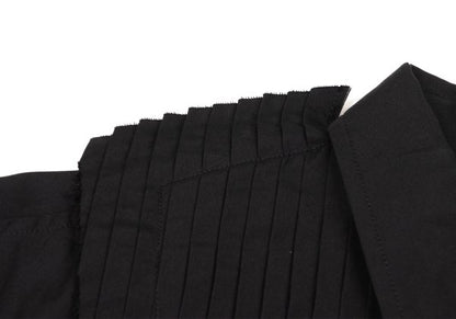 Yohji Yamamoto FEMME Pleated Cotton Long Shirt Black Size 2