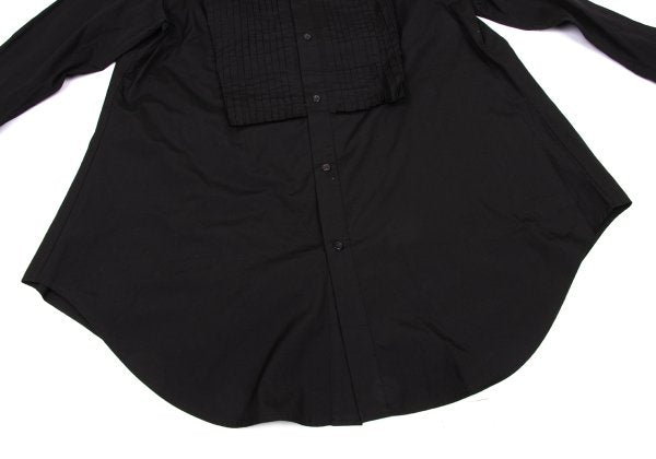 Yohji Yamamoto FEMME Pleated Cotton Long Shirt Black Size 2
