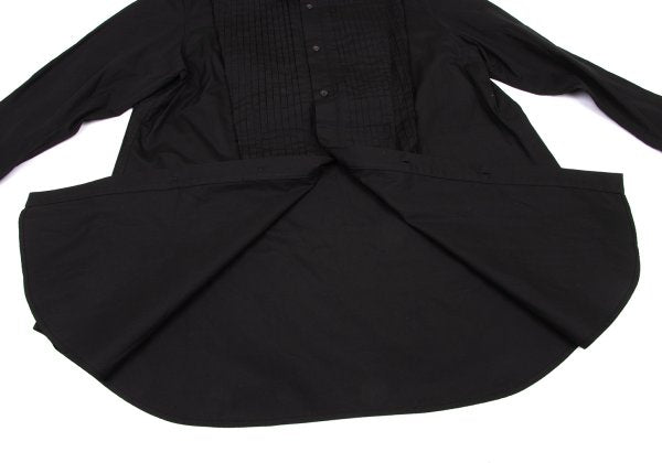 Yohji Yamamoto FEMME Pleated Cotton Long Shirt Black Size 2