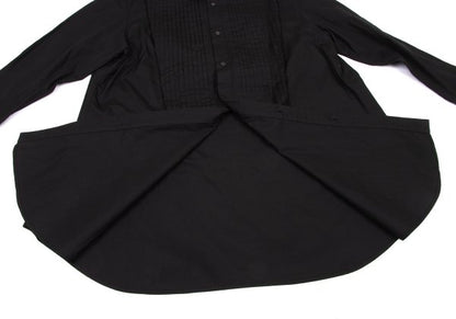 Yohji Yamamoto FEMME Pleated Cotton Long Shirt Black Size 2
