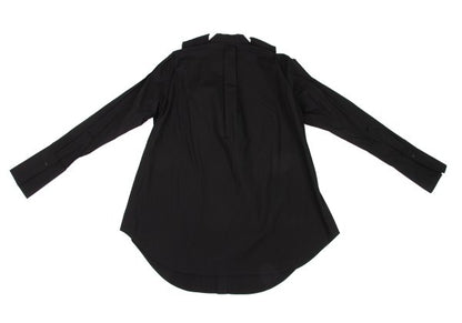 Yohji Yamamoto FEMME Pleated Cotton Long Shirt Black Size 2