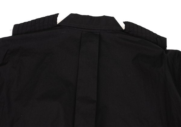 Yohji Yamamoto FEMME Pleated Cotton Long Shirt Black Size 2