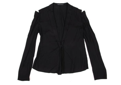 Yohji Yamamoto NOIR Wool Rayon Open Jacket Black Size 2