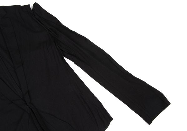 Yohji Yamamoto NOIR Wool Rayon Open Jacket Black Size 2