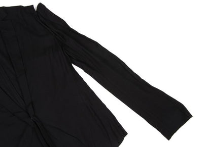 Yohji Yamamoto NOIR Wool Rayon Open Jacket Black Size 2