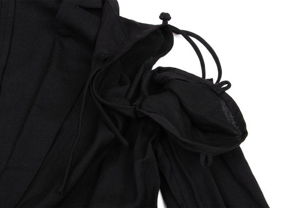 Yohji Yamamoto NOIR Wool Rayon Open Jacket Black Size 2