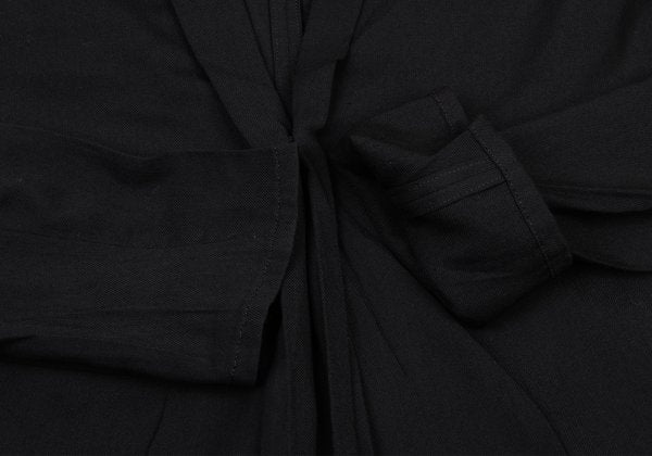 Yohji Yamamoto NOIR Wool Rayon Open Jacket Black Size 2