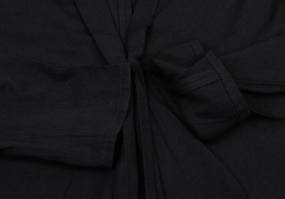 Yohji Yamamoto NOIR Wool Rayon Open Jacket Black Size 2