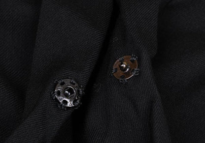 Yohji Yamamoto NOIR Wool Rayon Open Jacket Black Size 2