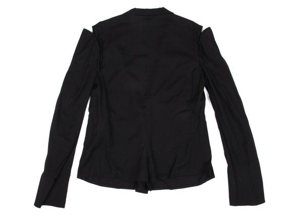 Yohji Yamamoto NOIR Wool Rayon Open Jacket Black Size 2