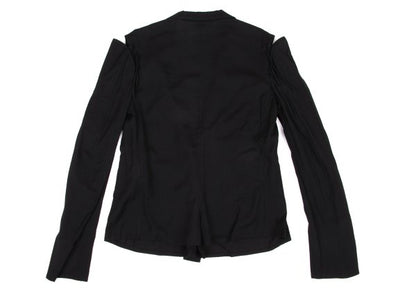 Yohji Yamamoto NOIR Wool Rayon Open Jacket Black Size 2