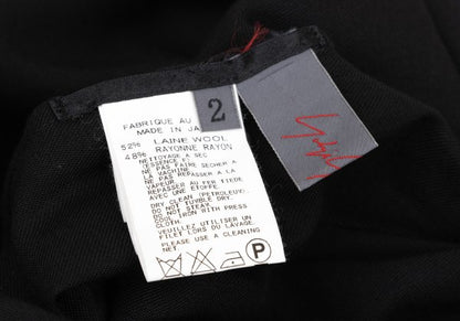 Yohji Yamamoto NOIR Wool Rayon Open Jacket Black Size 2