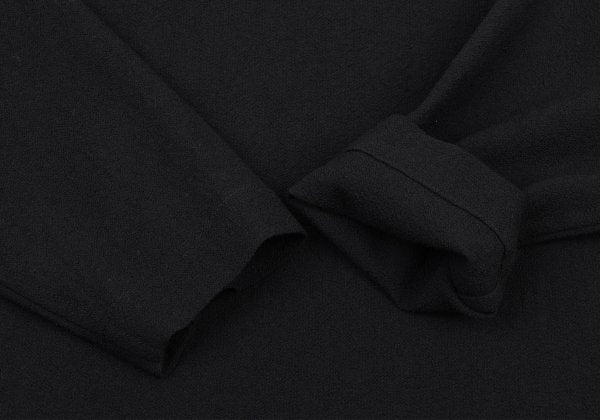 Plantation Wool Boat Neck Long Sleeve Top Black Size M