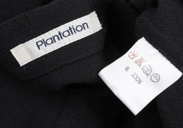 Plantation Wool Boat Neck Long Sleeve Top Black Size M