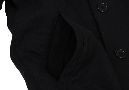 VISVIM WIND STOPER Cotton Boa Lined Deck Jacket Black Size 1