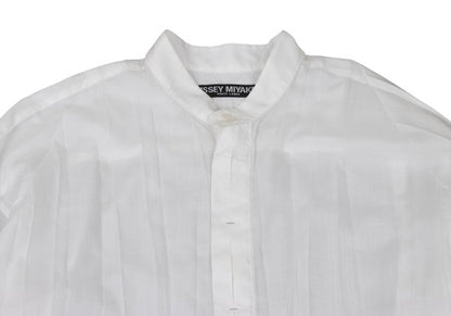 ISSEY MIYAKE MEN WHITE LABEL Poly Wrinkle Shirt White Size 3