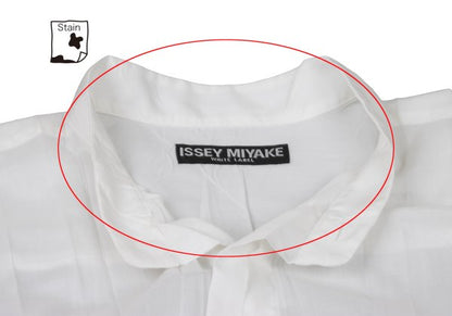ISSEY MIYAKE MEN WHITE LABEL Poly Wrinkle Shirt White Size 3