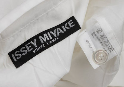 ISSEY MIYAKE MEN WHITE LABEL Poly Wrinkle Shirt White Size 3