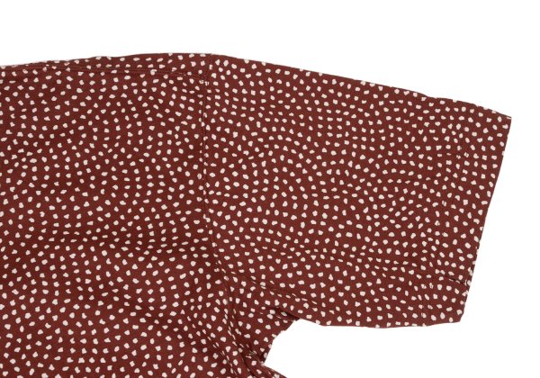 ISSEY MIYAKE MEN Random Dot Print T-Shirt Bordeaux Size M
