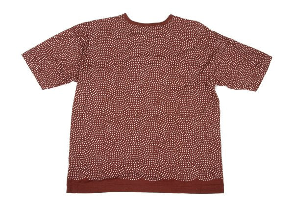 ISSEY MIYAKE MEN Random Dot Print T-Shirt Bordeaux Size M