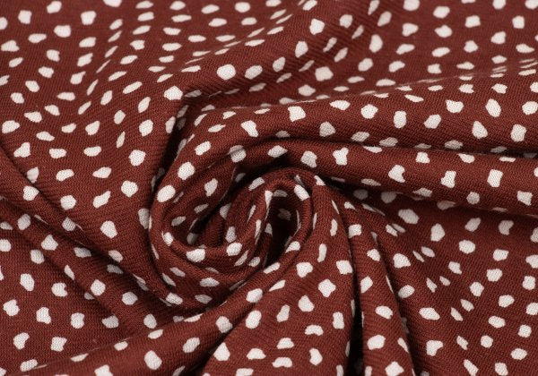 ISSEY MIYAKE MEN Random Dot Print T-Shirt Bordeaux Size M