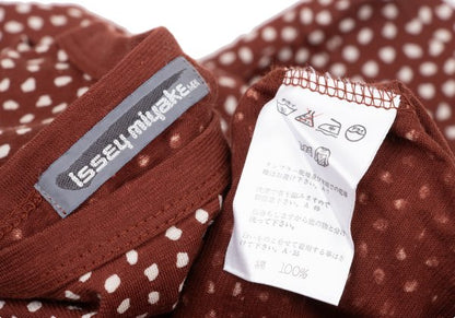 ISSEY MIYAKE MEN Random Dot Print T-Shirt Bordeaux Size M