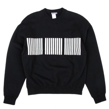 ISSEY MIYAKE MEN Stripe Patch Design Sweatshirt Black Size M