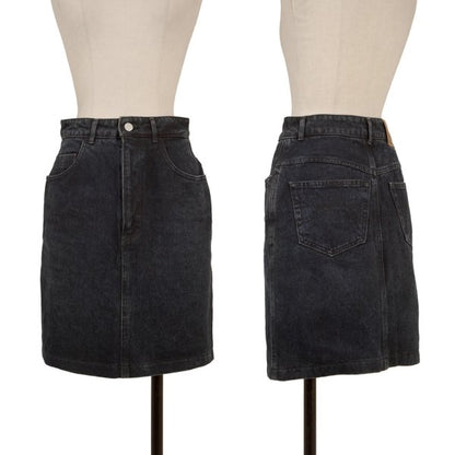 KENZO Denim Midi Skirt Indigo Cotton Size 63CM