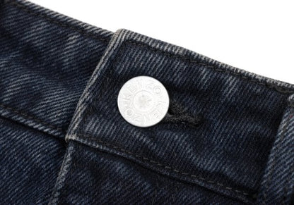 KENZO Denim Midi Skirt Indigo Cotton Size 63CM
