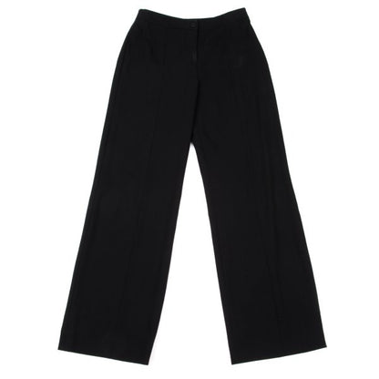 GIORGIO ARMANI Wool Seam Detail Wide Pants Black Size 38