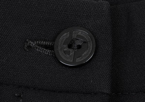GIORGIO ARMANI Wool Seam Detail Wide Pants Black Size 38