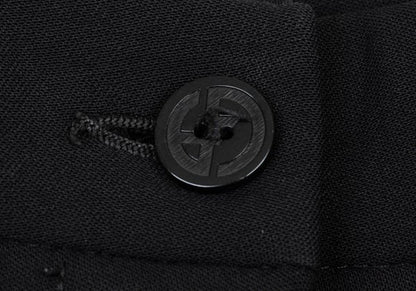 GIORGIO ARMANI Wool Seam Detail Wide Pants Black Size 38