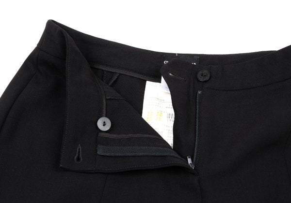GIORGIO ARMANI Wool Seam Detail Wide Pants Black Size 38