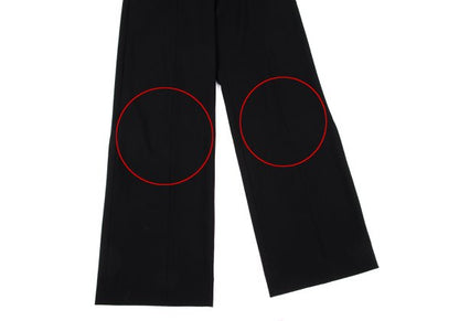 GIORGIO ARMANI Wool Seam Detail Wide Pants Black Size 38