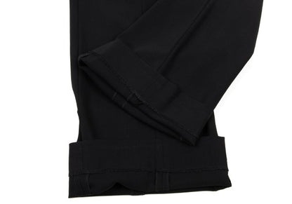 GIORGIO ARMANI Wool Seam Detail Wide Pants Black Size 38
