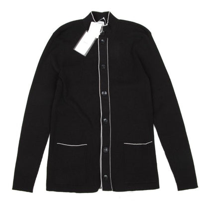ARMANI COLLEZIONI Ribbed Cardigan w/ Piping Gray Size 46