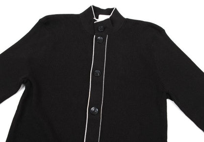 ARMANI COLLEZIONI Ribbed Cardigan w/ Piping Gray Size 46