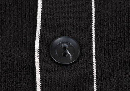 ARMANI COLLEZIONI Ribbed Cardigan w/ Piping Gray Size 46