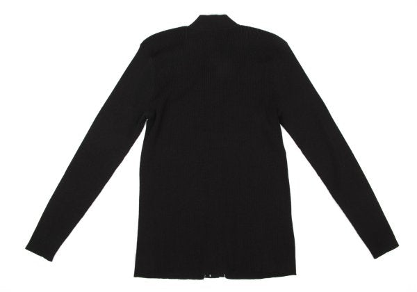 ARMANI COLLEZIONI Ribbed Cardigan w/ Piping Gray Size 46